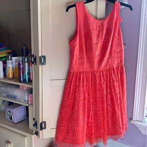 Jessica Simpson Salmon Lace Dress-Size 14